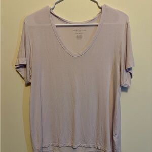 American Eagle Outfitters Women's Soft and Sexy Light Purple T-Shirt Top